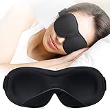 Schlafmaske für Frauen Herren,onaEz Schlafmaske Neues Upgrade Innenseiten Gepolsterte Nase Design,Weiche und Atmungsaktive Augenmaske Schlafmaske,Schlafbrille mit Verstellbarem Riemen für Yoga, Reisen