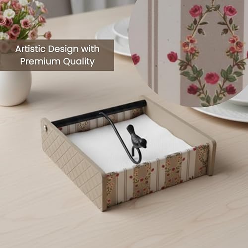 Image of Home Sparkle Napkin Storage - 1 Pack Table Napkin Holder Tray for Indoor & Outdoor Use | Kitchen, Dining, Restaurant & Home Decor
