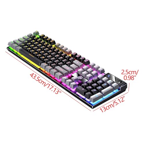 Teclado Gamer Lovskoo USB-C QWERTY RGB miniatura 2