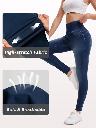 Stretchy Jeans for Women High Waisted Jeggings Tummy Control Slim Fit Jeans Pull On with Pockets Stylish Casual4