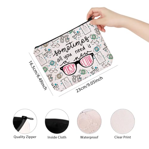 TSOTMO Optometry Gift Sometimes All You Need Is A New Perspective Makeup Bag Student Glasses Optometry Doctor (Perspective bag)2