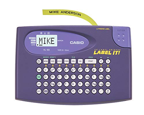 Etiquetadora LCD de 4 Dígitos, Casio KL-60, Azul