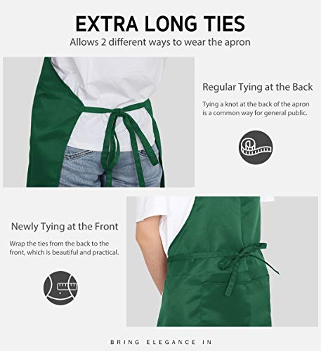 Image of Syntus Apron for Men Women, Adjustable Cooking Kitchen Chef Aprons with 2 Pockets