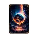 【Design créatif】 : Tableau en métal de style rétro au design simple et élégant, laissant libre cours à votre imagination ; personnalisable, idéal pour les lettres, les dessins, les motifs, les collages, etc.