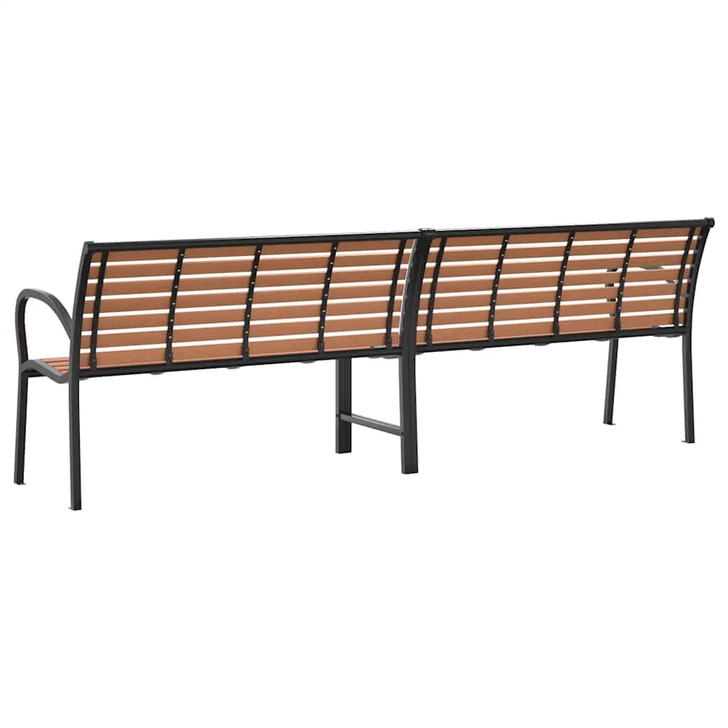 Fengshui Ławka ogrodowa brązowa 231 cm drewno stal