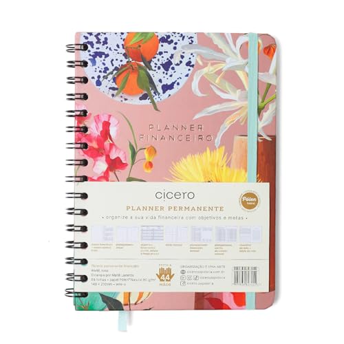 Planner Permanente Wire-O Ateliê Financeiro A5 Rosa, Cicero