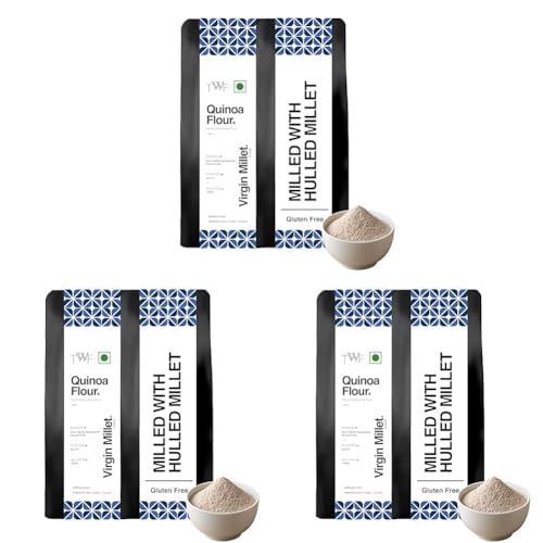 Image of TWF Virgin Quinoa Flour 500g pack | Quinoa Atta | Stone Ground | Gluten-Free Atta | High Protein & Fiber | Complete Plant-Based Protein | Supports Gut Health, Immunity & Weight Management | Superfood Flour | No Additives or Preservatives