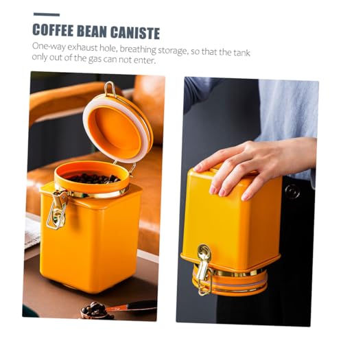 Contenedor hermético para granos de café naranja miniatura 7