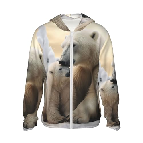 Chemise de sport à manches longues homme ours polaire pour randonnée
