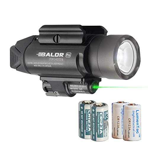 OLIGHT Baldr Pro 1350 Lumen Pistol Light Flashlight with Green Laser Sight