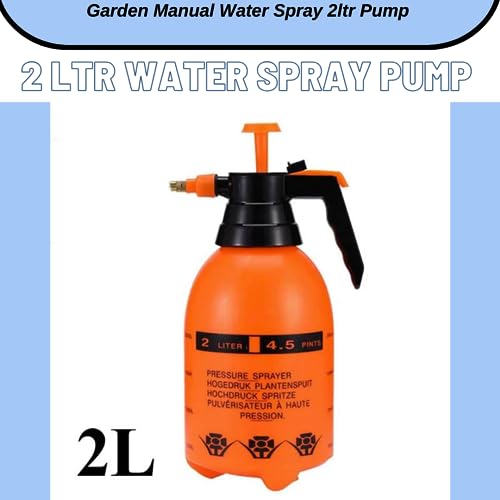 DK Craft Touch Manual Garden Sprayer Hand Lawn Pressure Pump Sprayer (2 Liter) Safety Valve Adjustable Nozzle for Home,Lawn,Garden,Car Detailing for Indoor and Outdoor