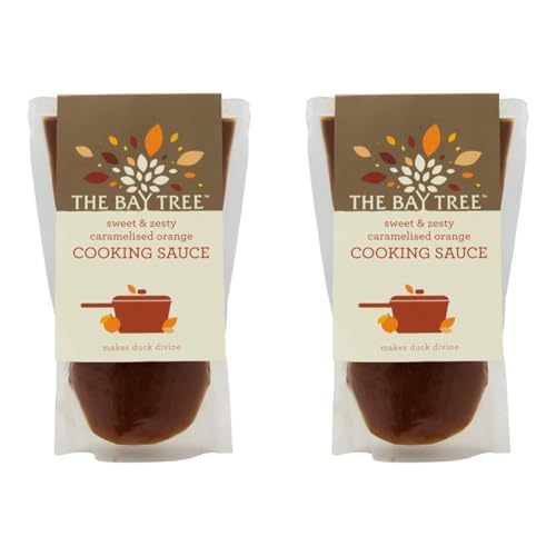The Bay Tree Caramelised Orange Sauce – Sweet and Zesty Cooking Sauce Makes Duck Divine Full of Flavour Nut Free and Savoury Makes as a Great Stir Fry Sauce - 320g Pouch (Pack of 2)