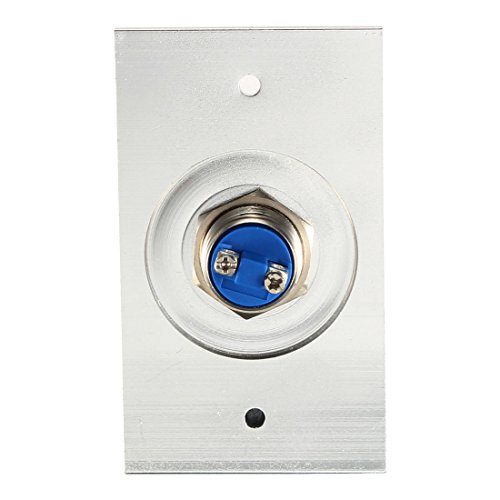 Sourcingmap NO Push Exit Release Button Switch Panel for Door Access Control Systems Aluminum Alloy, Silver - Image 4