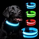 🐈【Recargable por USB y tamaño ajustable】 El collar de luz para perros se puede ajustar en diferentes tamaños según la circunferencia del cuello del perro, brindando la máxima comodidad para los perros. El collar para perros se puede recargar a través de USB, lo cual es conveniente y rápido, y no está limitado por el enchufe, por lo que se puede reutilizar muchas veces, lo cual es conveniente para que lo use cuando pasea a su perro.