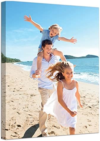 Custom Canvas Picture Framed 5"x7" Personalized Wall Art Canvas Photo Prints With Your Family Portrait Picture for Living Room Home Decoration (5"x7"(13x18cm) Frame)