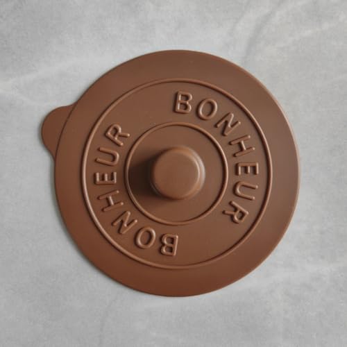 Generic Silicone Cup Lids Anti Dust Seal Mug Covers Reusable Glass Cup Covers for Mugs Tea Cups Coffee Cup Cover (Coffee)