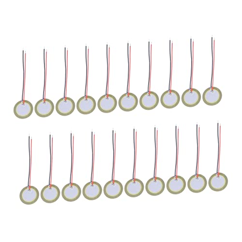 ifundom 20mm Disc Diaphragm 20pcs Ceramic Chips Buzzer for Acoustic Guitars