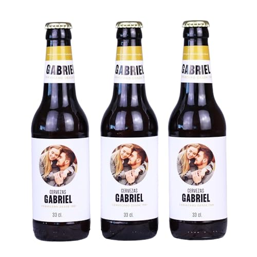 Botellín de Cerveza Personalizada con Foto y Nombre Pack Cervezas