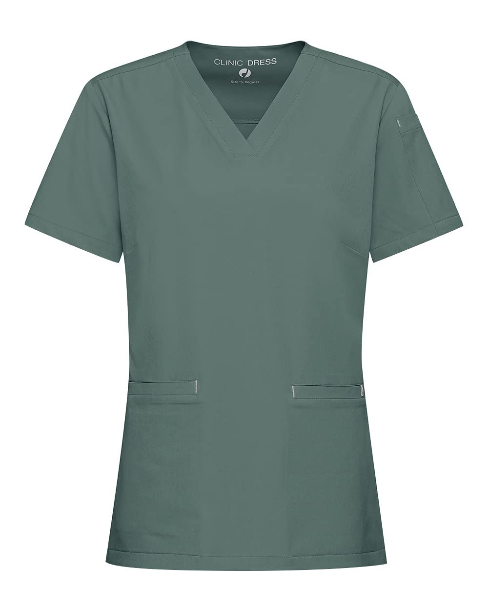 CLINIC DRESS Schlupfkasack I kaere I Damen-Kasack Pflege Arbeitskleidung I V-Ausschnitt | Länge ca. 68 cm | Kurzarm I Industriewäsche geeignet | bis 75 Grad waschbar |
