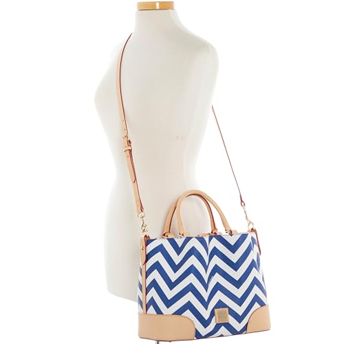Dooney & Bourke Satchel Bags for Women, Chevron Brenna Women's Satchel Handbag with Removable Crossbody Bag Strap4