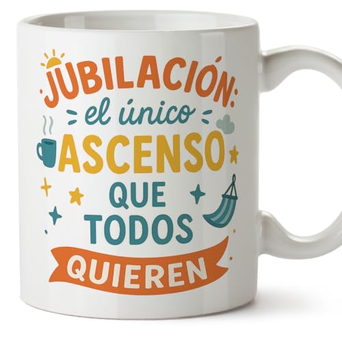 MUGFFINS taza regalo jubilación Jubilación: el único ascenso que todos quieren en Español 330 Ml/11 oz desayuno hombre mujer | resistente microondas lavavajillas | jubilacion v2 MUGFFINS taza regalo jubilación Jubilación: el único ascenso que todos quieren en Español 330 Ml/11 oz desayuno hombre mujer | resistente microondas lavavajillas | jubilacion v2
