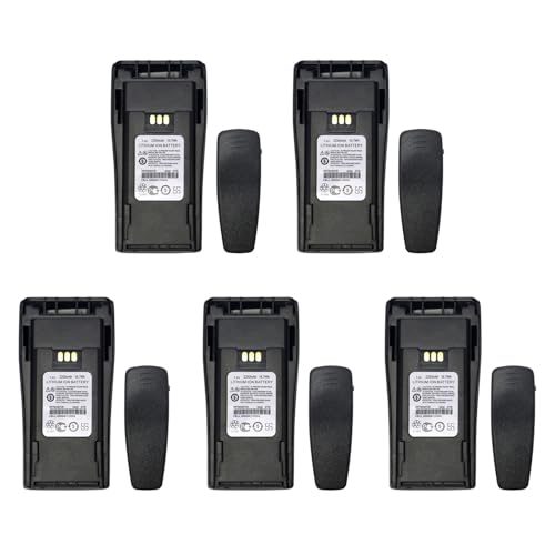(5PCS) NNTN4497BR NNTN4497CR 7.4v Battery NNTN4970A NNTN4497AR NNTN4497DR [Upgraded] for Motorola MOTOTRBO CP200 CP200D P450 EP450S DEP450 GP3688 PR400 GP3188 XIRP3688 Battery with Belt Clip