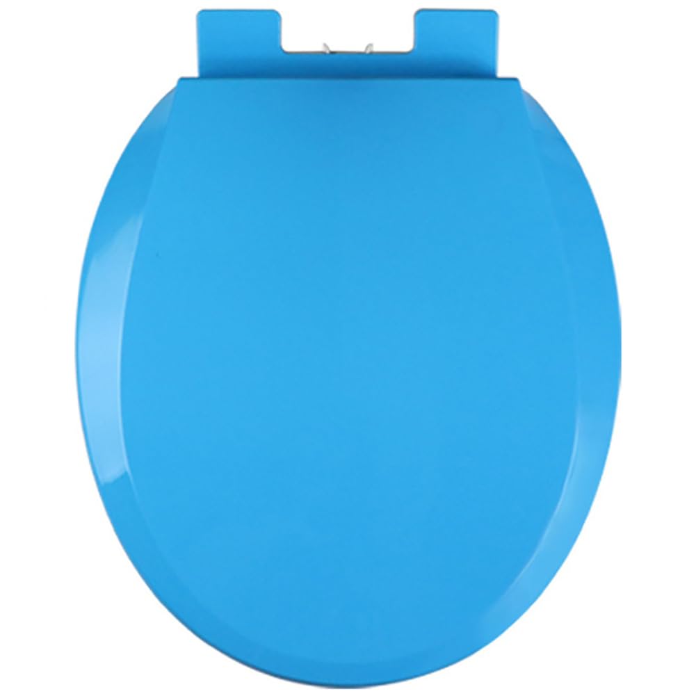 Ldhsjh Blue Quiet Toilet Seat, Urable Material, Adjustable, Lightweight, Durable, Portable, User-Friendly, Compact, Round, Slow, Close, Easy, Install