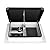 Livpow RV Roof Vent 12V Reversible FAN Kit 14" x 14" Manual Lift Black Lid
