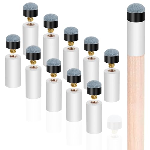 Image of PROBEROS 10pcs 13mm Billiard Cue Tips for Pool Snooker Golf Grip Use
