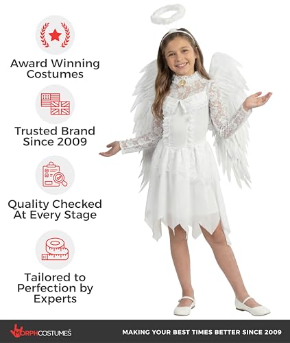 Disfraz Ángel Blanco para Niñas miniatura 5