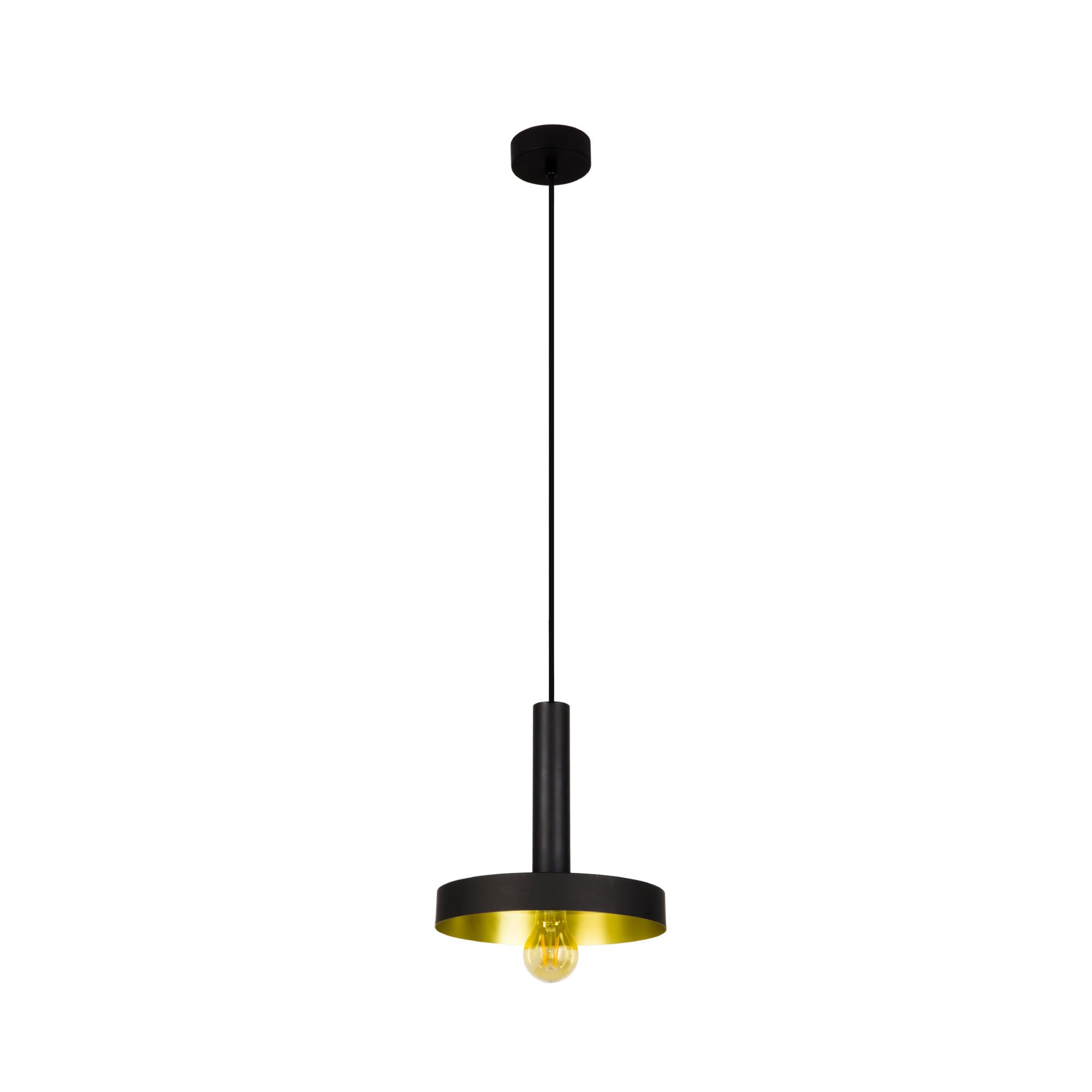 Suspension noire et or satiné pour illuminer votre salle à manger