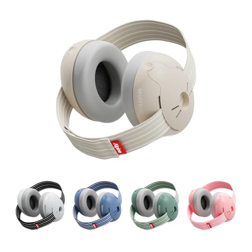Alpine Muffy Baby Casque Anti Bruit Bébé : Protection Auditive Pour Bébés et Tout-Petits Jusqu'à 48 Mois - Certifié CE - Améliore le Sommeil Pendant les Déplacements - Réglable et Confortable - Sable