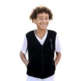 Fun and Function - Weighted Fleece Vest - Weighted Sensory Vest for Kids with Sensory Needs - Weights Included - Black - X-Large WFV