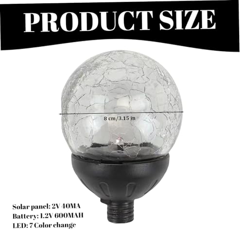 Bombilla de cristal LED solar cambiante impermeable para reparar molinillo 5