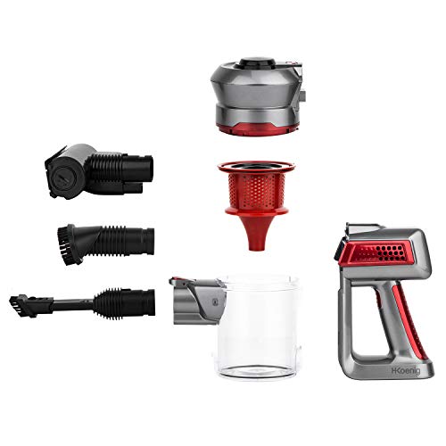 Aspirateur à main Textile+ sans fil sans sac UP560 H.Koenig -2 vitesses - Puissant -Compact - Léger - Autonome -Silencieux - 100W - Multifonction pour Maison Voiture Bureau - Image 5
