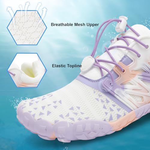 Image of XIHALOOK Athletic Hiking Water Shoes Womens Mens Quick Dry Barefoot for Beach Walking Kayaking Surfing Training