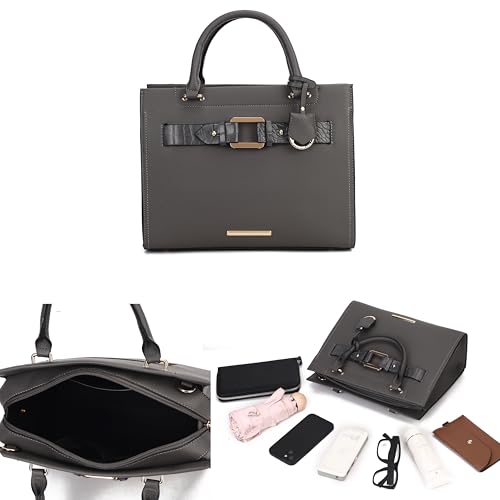 Image of MKF Collection Crossbody Tote Bag for Women & Wristlet Wallet Purse Set - PU Leather Top-Handle Satchel Shoulder Handbag