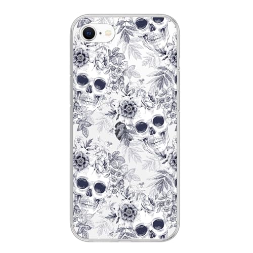 Coque iPhone SE vintage crâne fleuri idéale pour affirmer votre style au quotidien