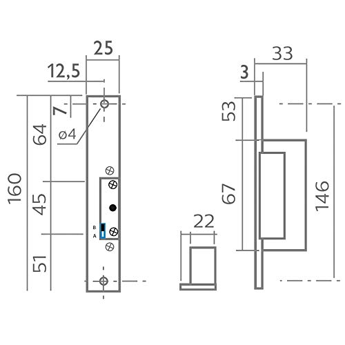 Extel Weca 90201.4, Serratura elettrica, Grigio - 3