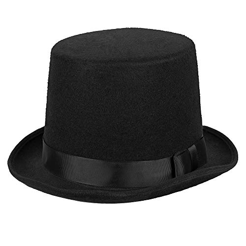 Boland - Chapeau Byron, chapeau haut de forme en feutre, accessoire de costume pour carnaval, Halloween, fête à thème ou JGA, Noir