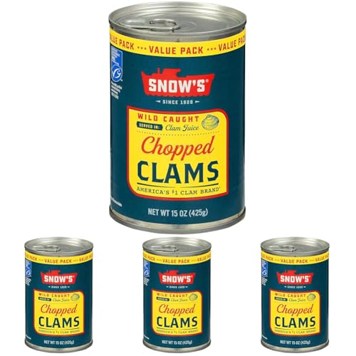 Snow's Wild Caught Chopped Clams Canned, 15 oz Can - Served in Cl...