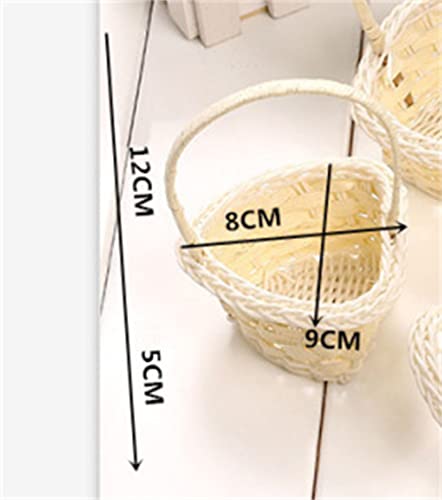 Cestini ellittici per fiori con maniglia, cesti