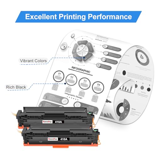 Image of 410A Black Toner Cartridge Replacement for HP 410A CF410A