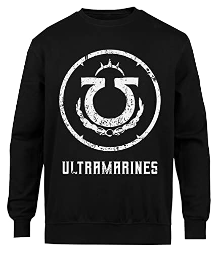 Suzetee Ultra Schwarzer Unisex-Pullover Mit Rundhalsausschnitt