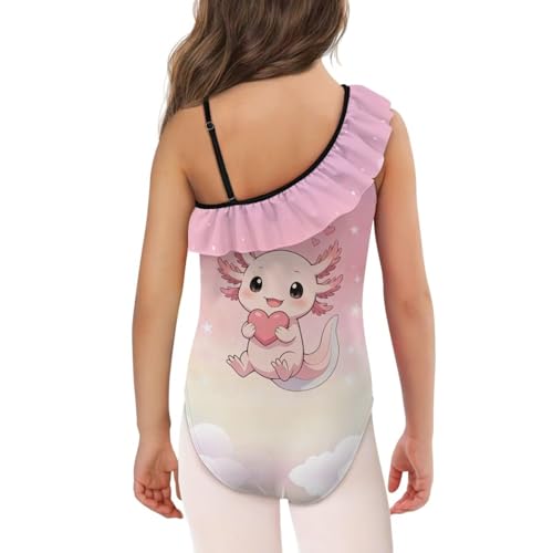 Image of Girls Swimsuit One Piece Ruffle Swimsuit Non-Slip Straps UPF 50+ for Girls Size 3-14 Years