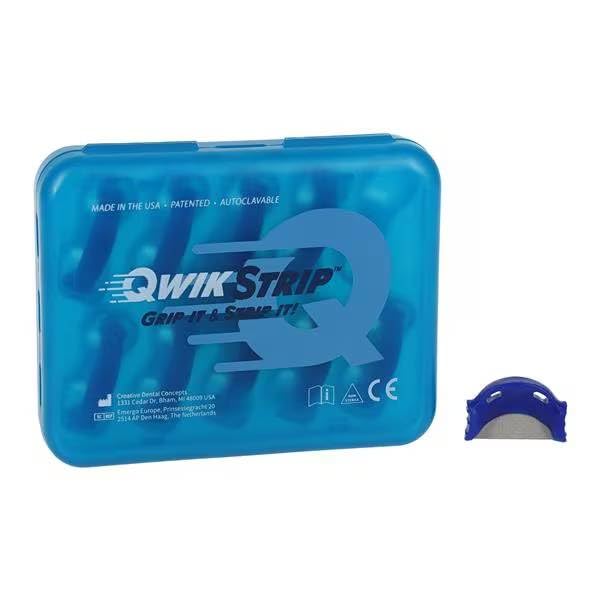 QSDS-M Abrasive Dental Strips Medium Blue Double Sided 10/Pk