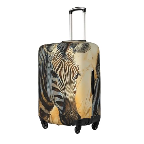 Cool Animal Zebra Elastic Travel Luggage Cover, Washable Spandex Suitcase Protector, Anti-Scratch Fits 18-32 Inch2