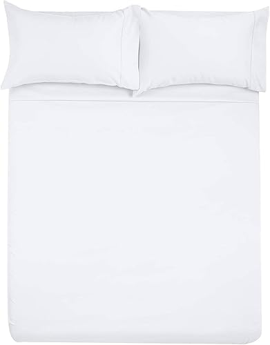 Juego de sábanas de microfibra para caravanas, 70 x 80 pulgadas, color blanco sólido, sábanas de cama para caravanas, caravanas y remolques de