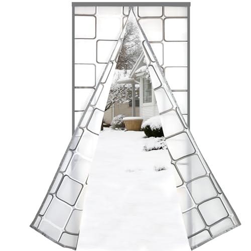 Risareyi Magnet Wärmeschutzvorhang für Türen Grau Türvorhang Thermo Kälteschutz Panel-Isolierung Winter Klimaanlage Fliegenvorhang Winddicht für...