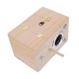 Happyyami Caja de cría de Aves escondite de Aves criadero de Loros Caja de cría para Aves exóticas Caja de anidamiento Duradera para Aves Nido de cría de pájaros Nido de pájaros de Madera